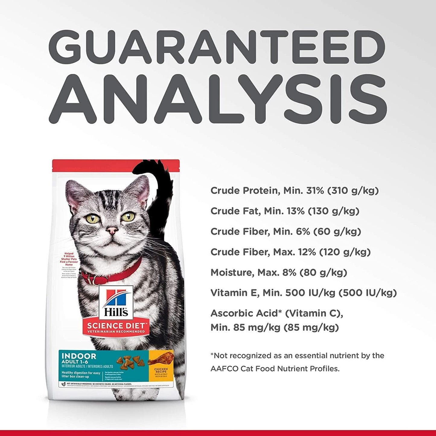 Hill's Science Diet Adult Indoor, Chicken Recipe, Dry Cat Food, 4kg Bag