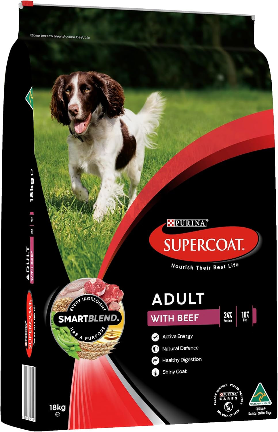 SUPERCOAT SMARTBLEND Adult Dry Dog Food Beef 18Kg