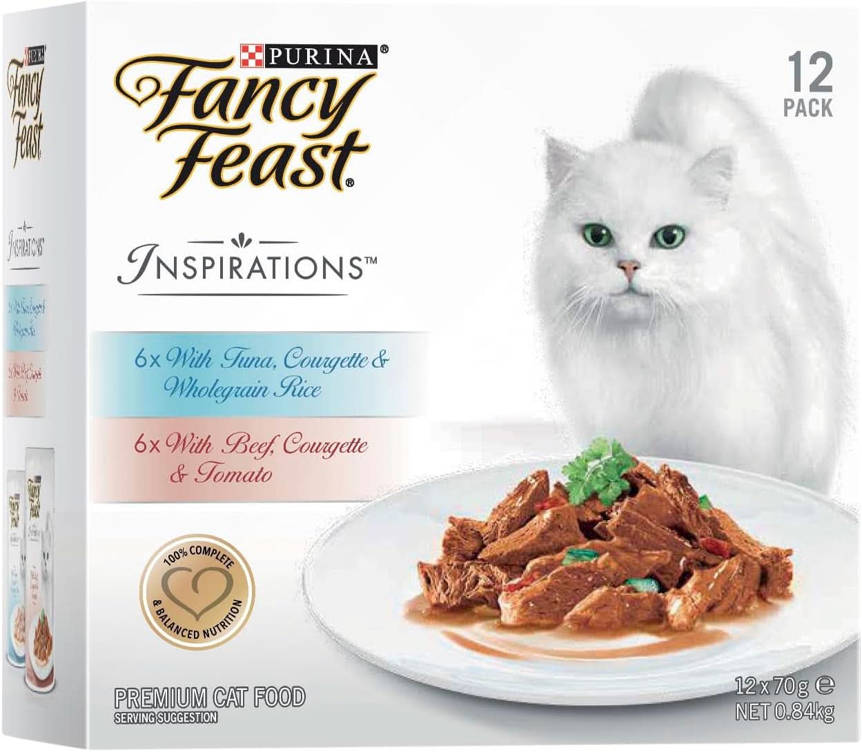 Fancy Feast Adult Inspirations Tuna and Beef Variety Pack Wet Cat Food 24X70G