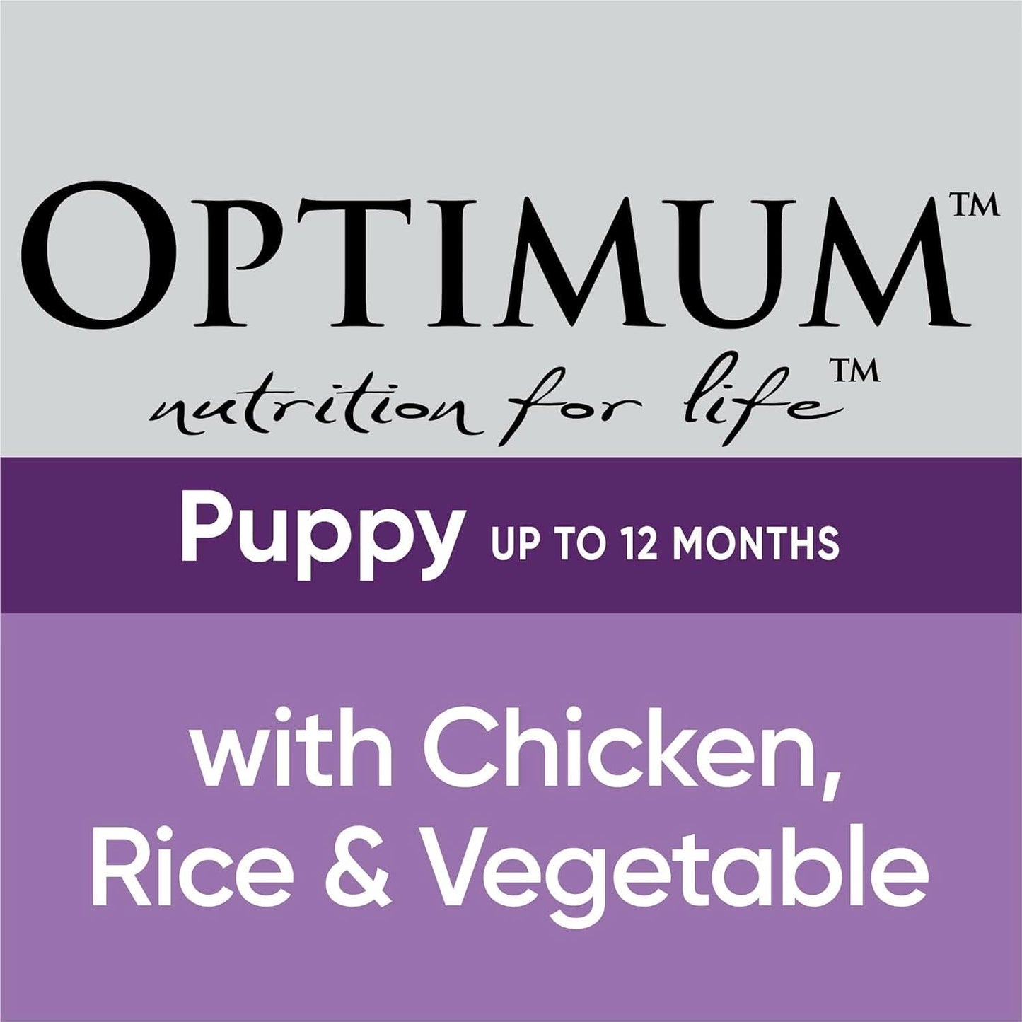 Optimum Puppy Wet Dog Food with Chicken, Rice & Vegetables 100g x 12 Pack