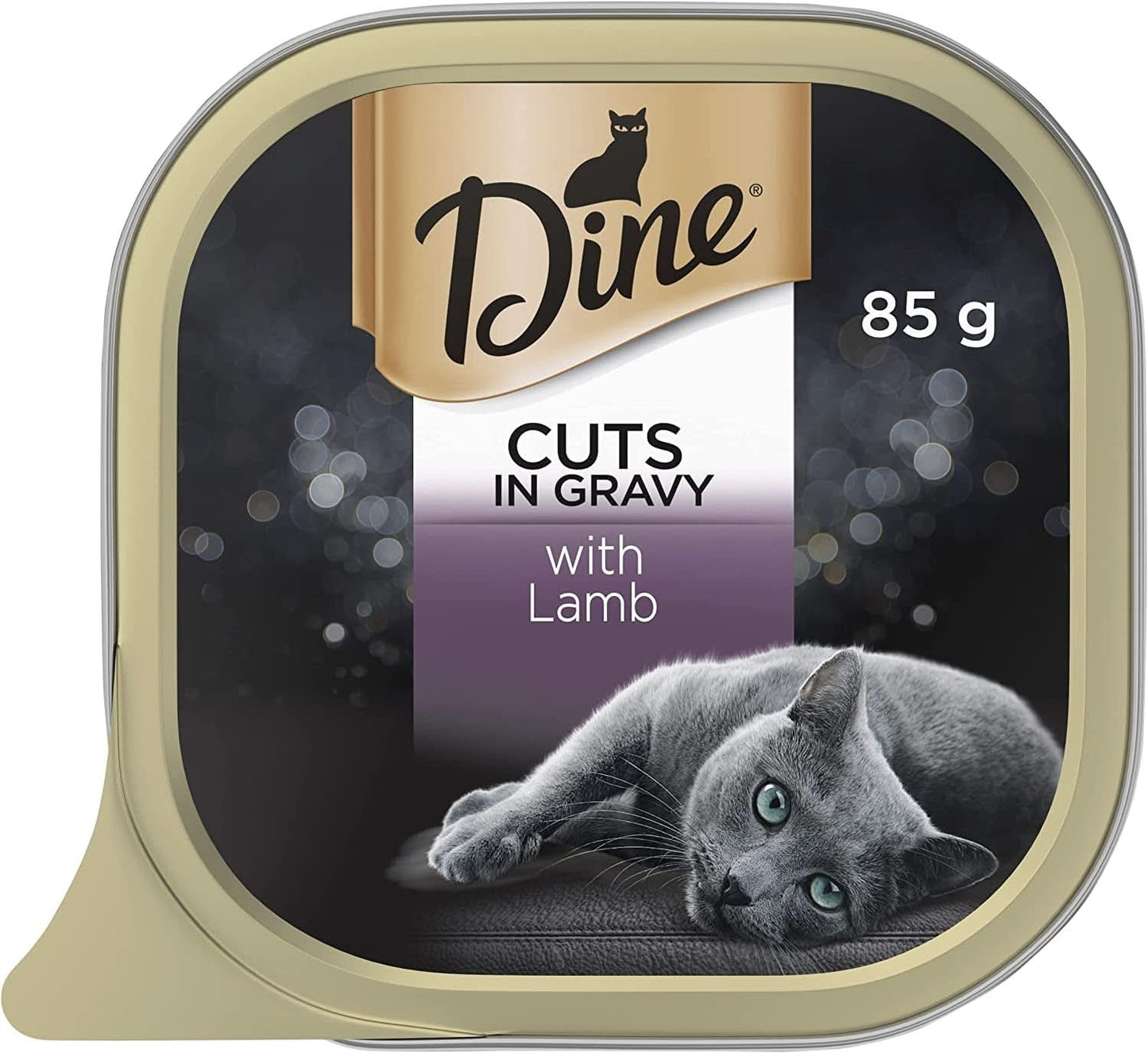 Dine Cuts in Gravy with Lamb Adult Cat Wet Food 85g x Pack of 14