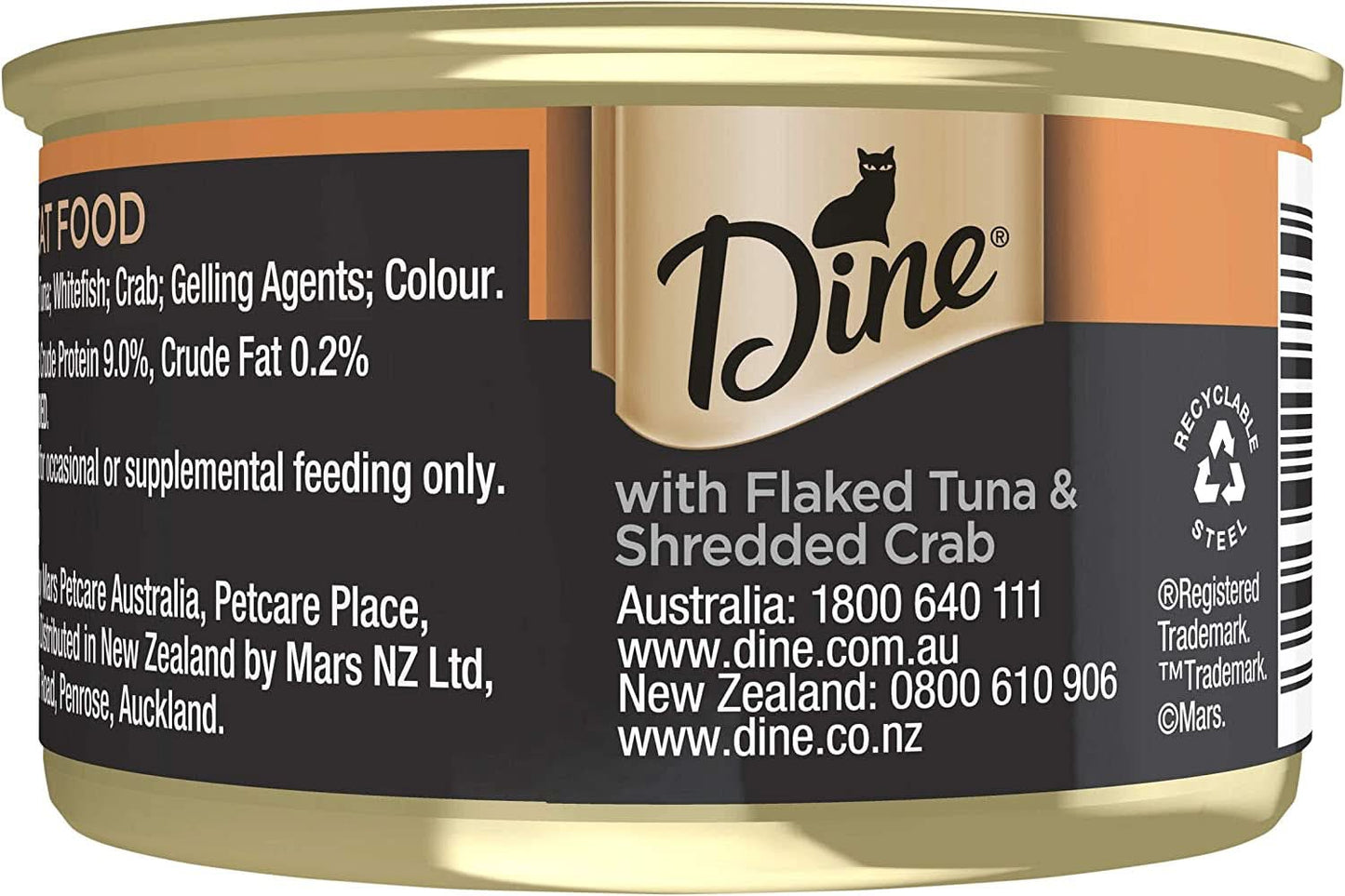 Dine Desire Flaked Tuna and Shredded Crab Wet Cat Food 85g X 24 Pack