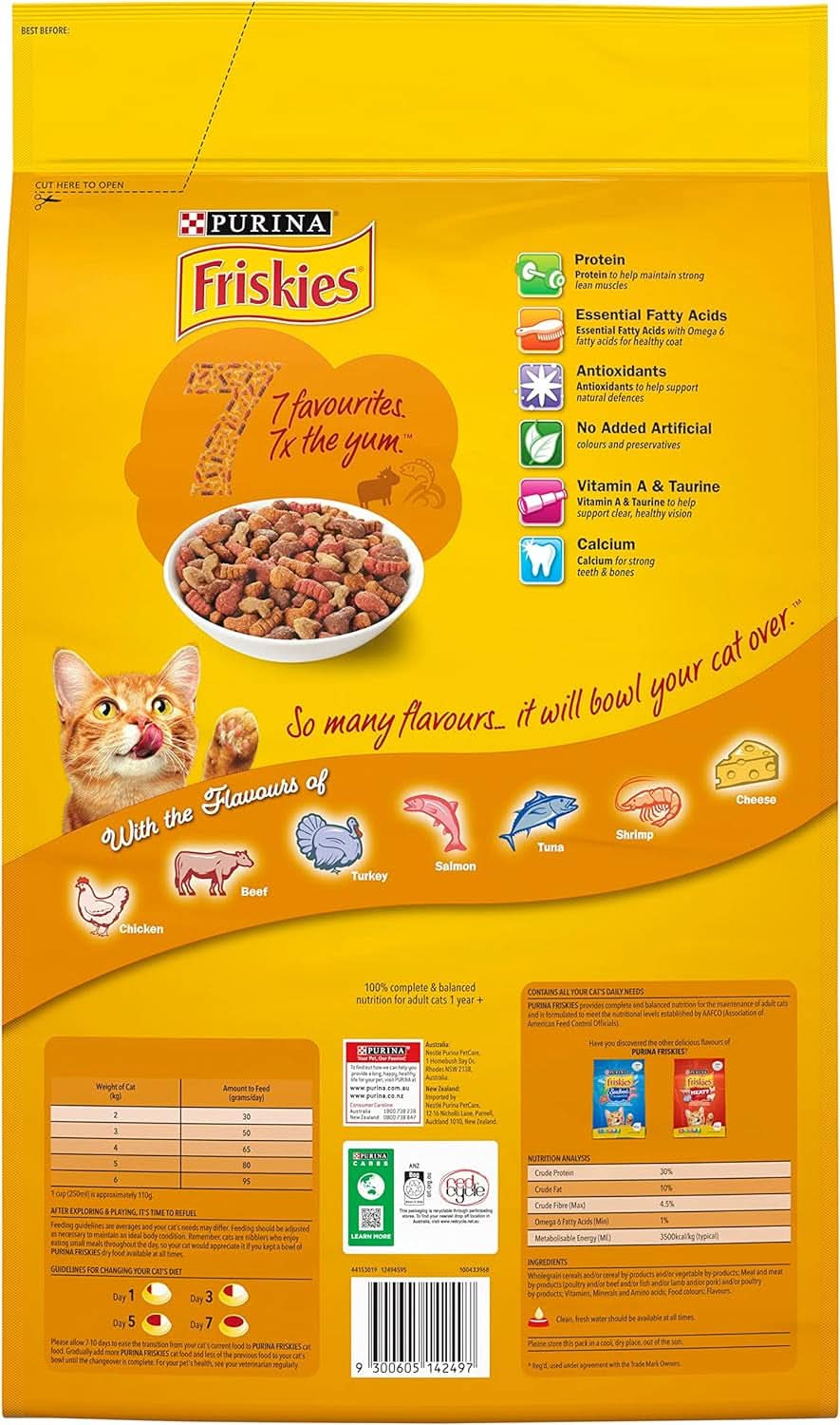 Friskies Adult 7 Dry Cat Food 10kg