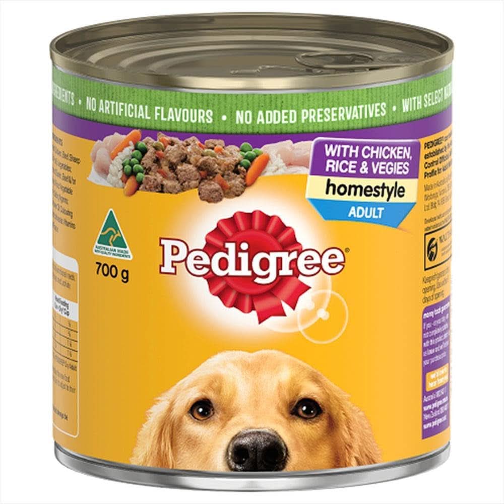 Pedigree Adult Wet Dog Food with Chicken Rice and Vegetables Homestyle, 700 G (Pack of 12)2)