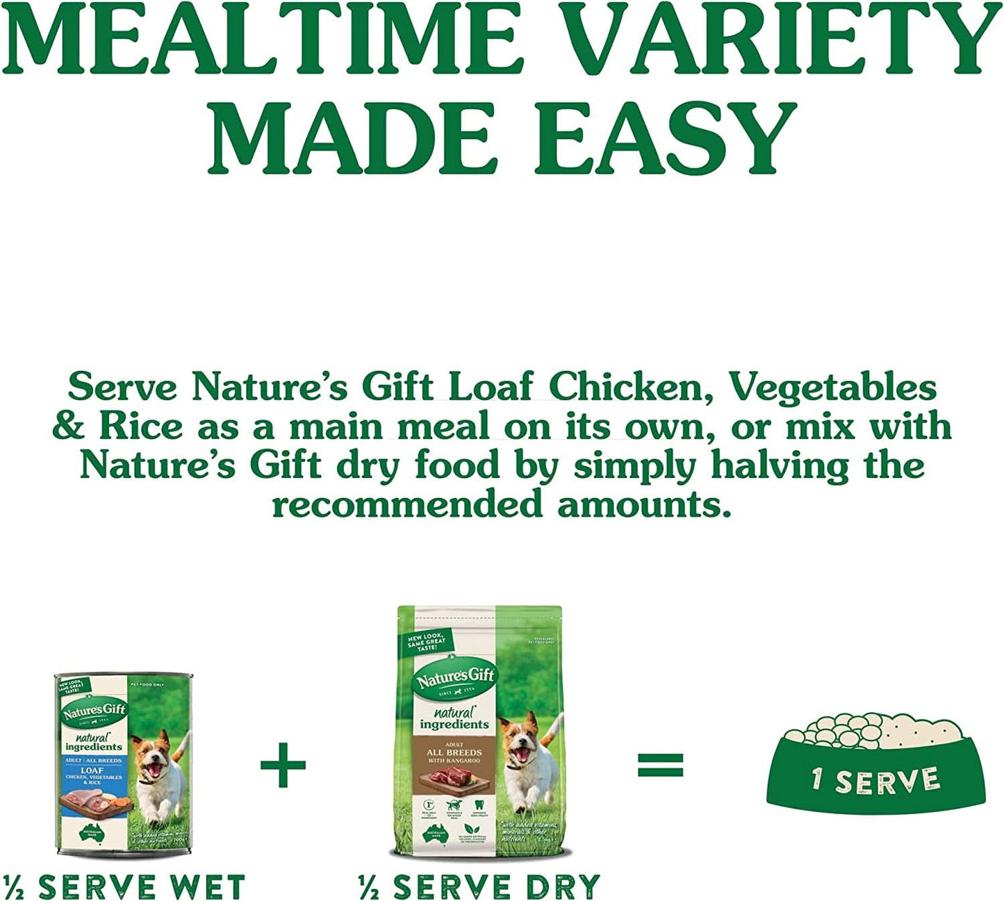 Nature's Gift Loaf Chicken, Rice and Vegetables Adult Wet Dog Food 700g x Pack of 12