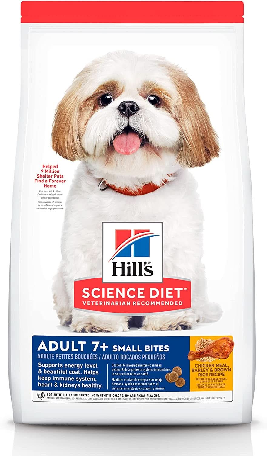 Hill's Science Diet 7 plus Small Bites Chicken Meal Barley and Brown Rice Recipe Dry Dog Food, 2kg