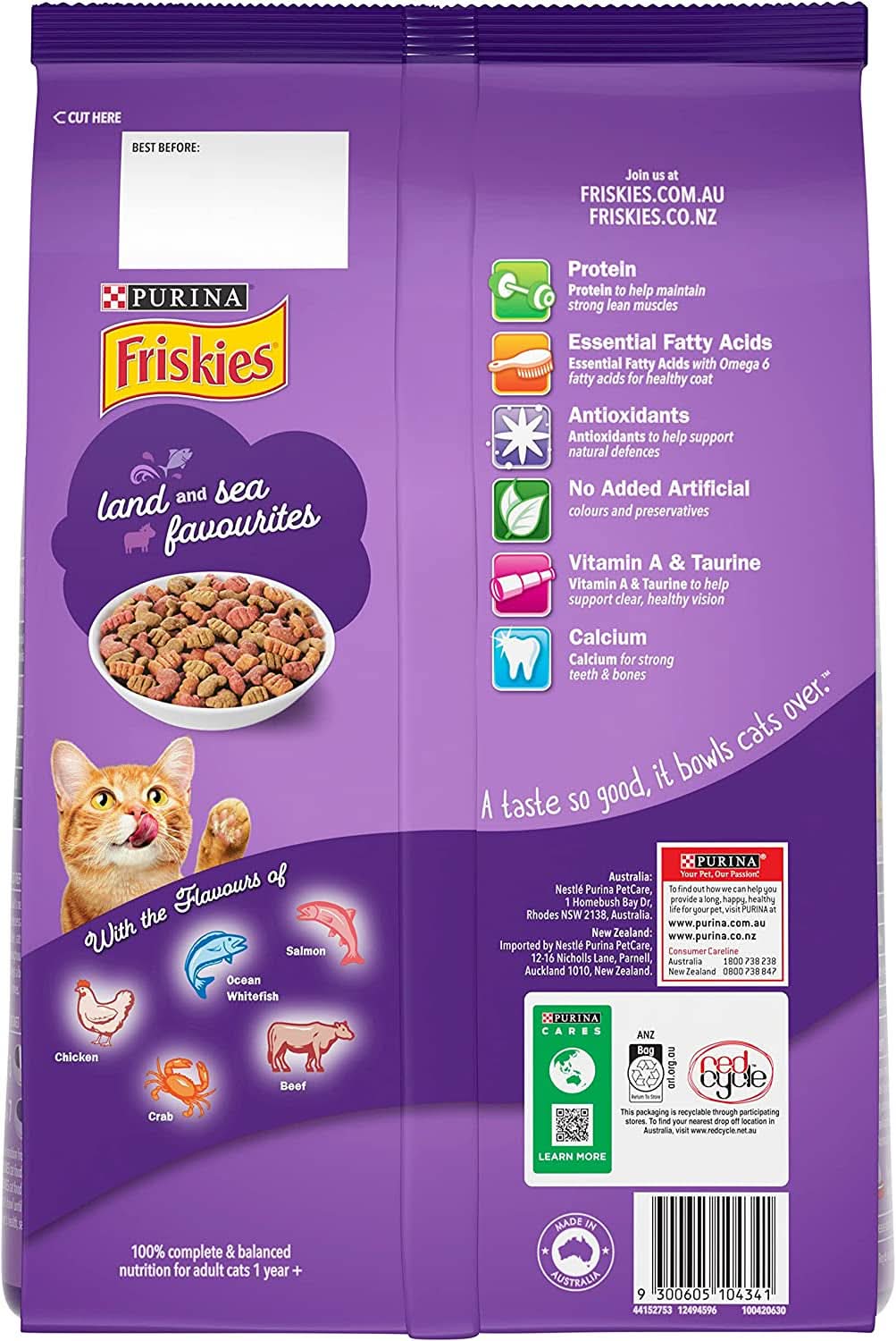 Friskies Adult Surfin and Turfin Favourites Dry Cat Food 2.5kg