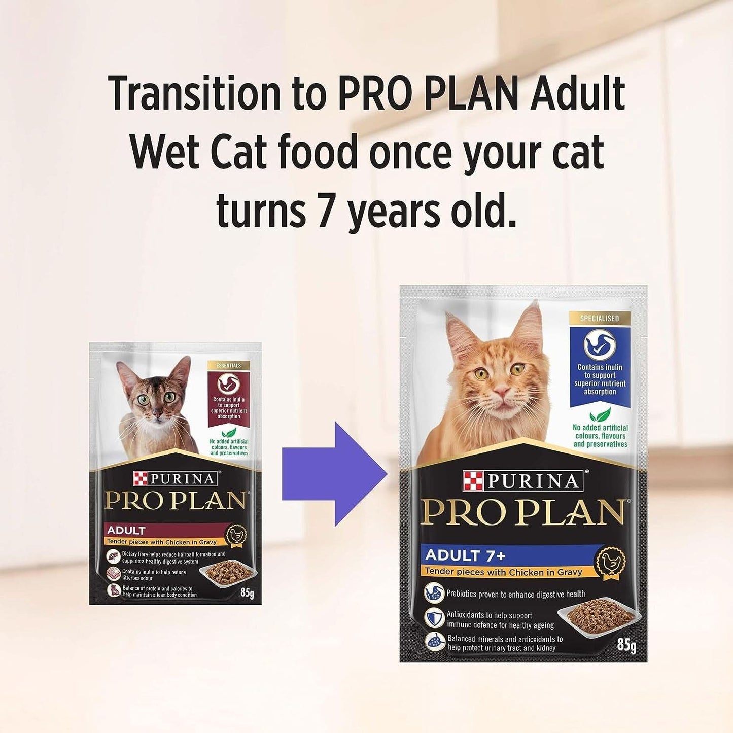 Pro Plan Adult Chicken in Gravy Wet Cat Food 85g x Pack of 12