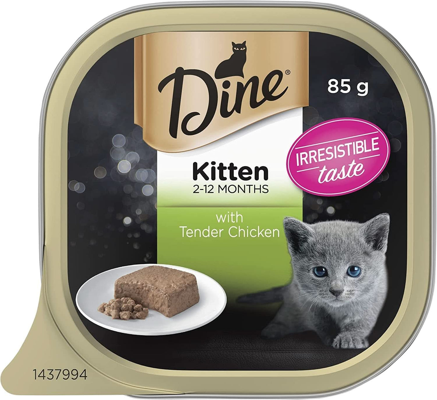 Dine with Tender Chicken Kitten Wet Food 85g X Pack of 14