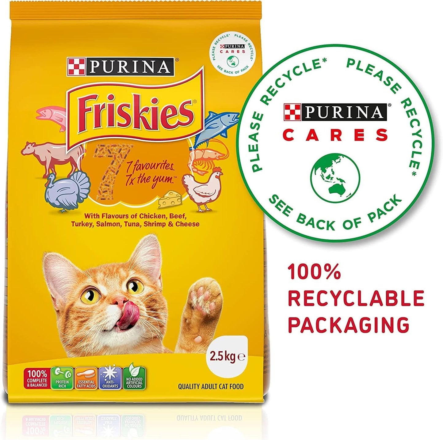 FRISKIES Adult 7 Dry Cat Food 2.5kg