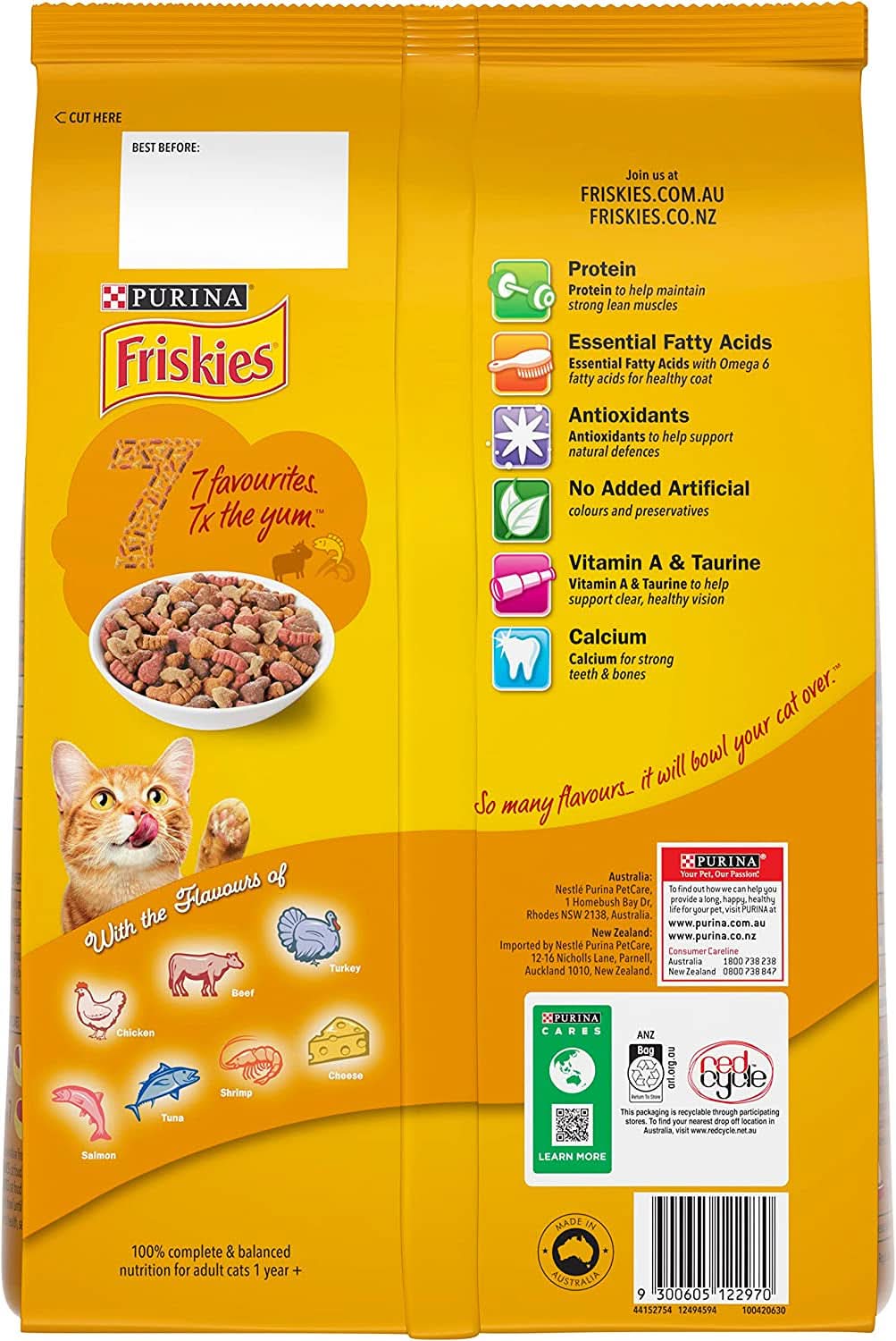 FRISKIES Adult 7 Dry Cat Food 2.5kg
