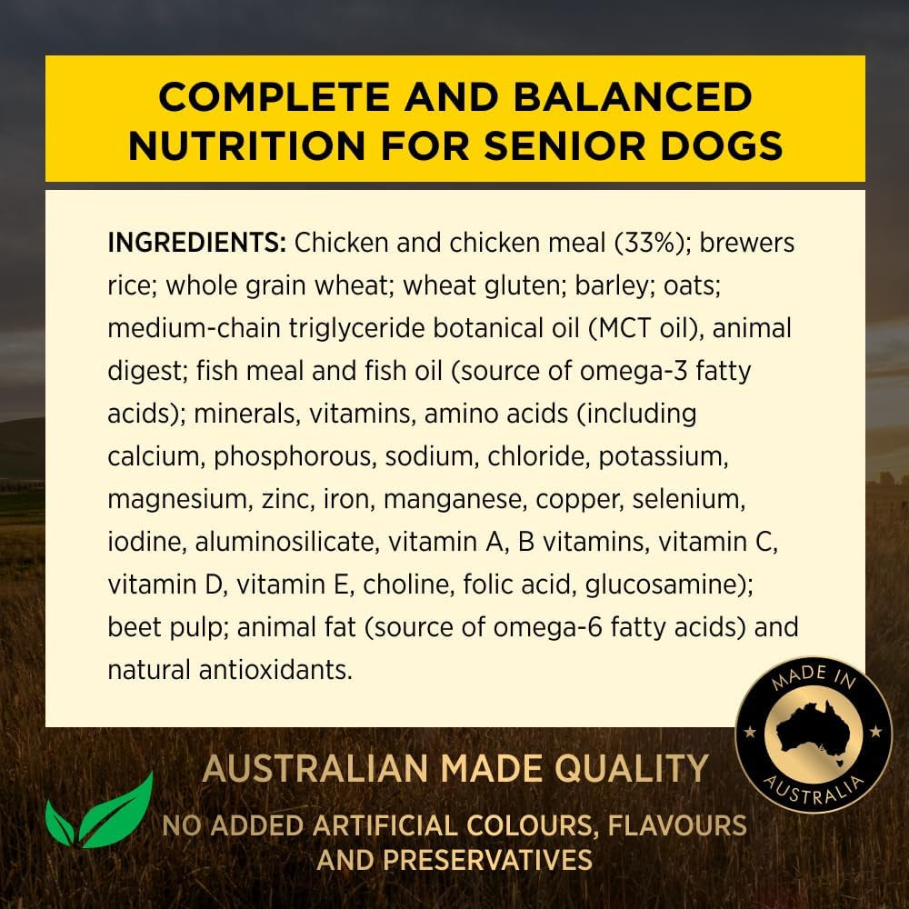 Adult 7+ Bright Mind Chicken Dry Dog Food 12Kg