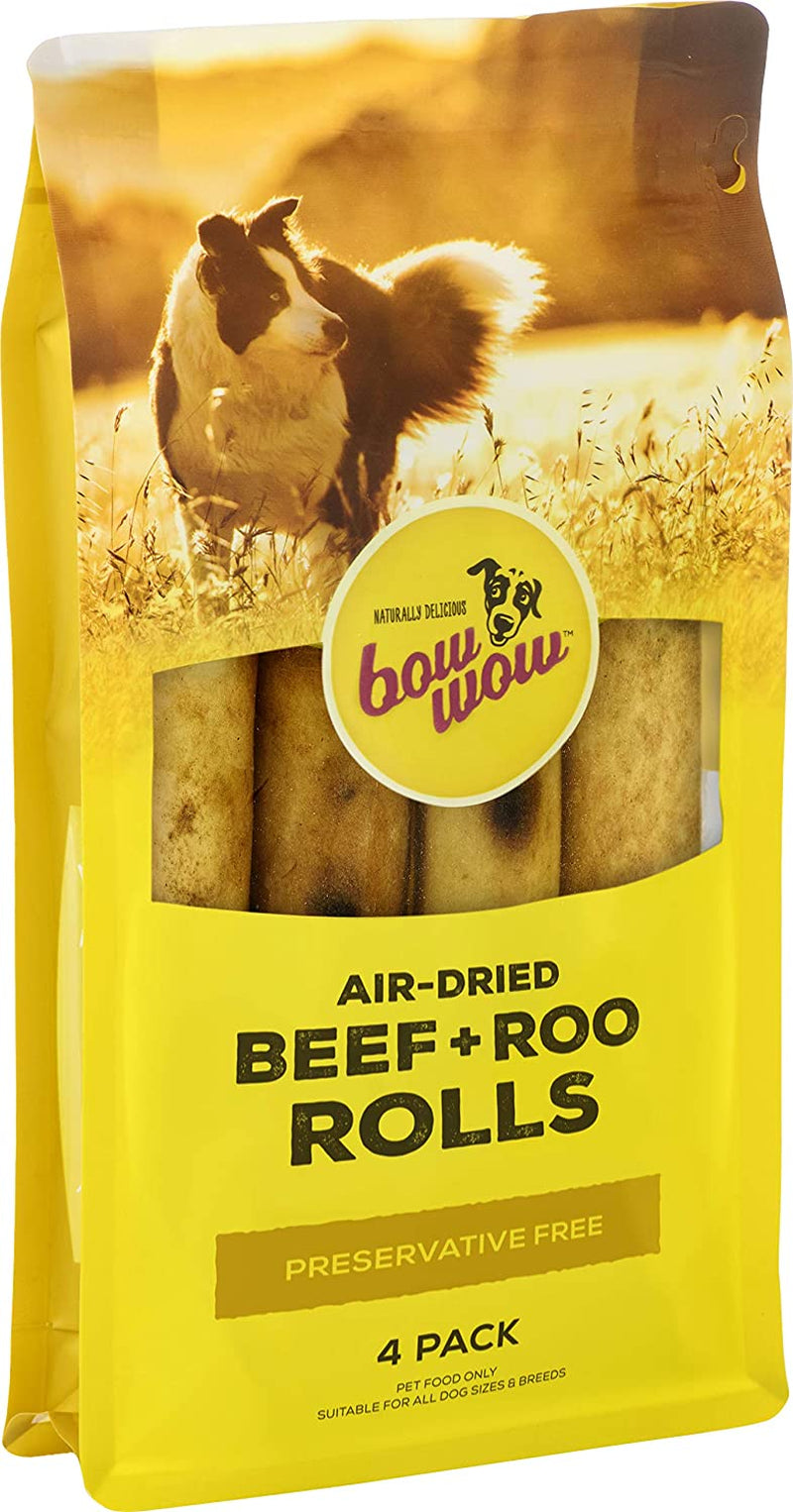 , Beef and Roo Rolls, Dog Treats, 4 Pack, All Natural