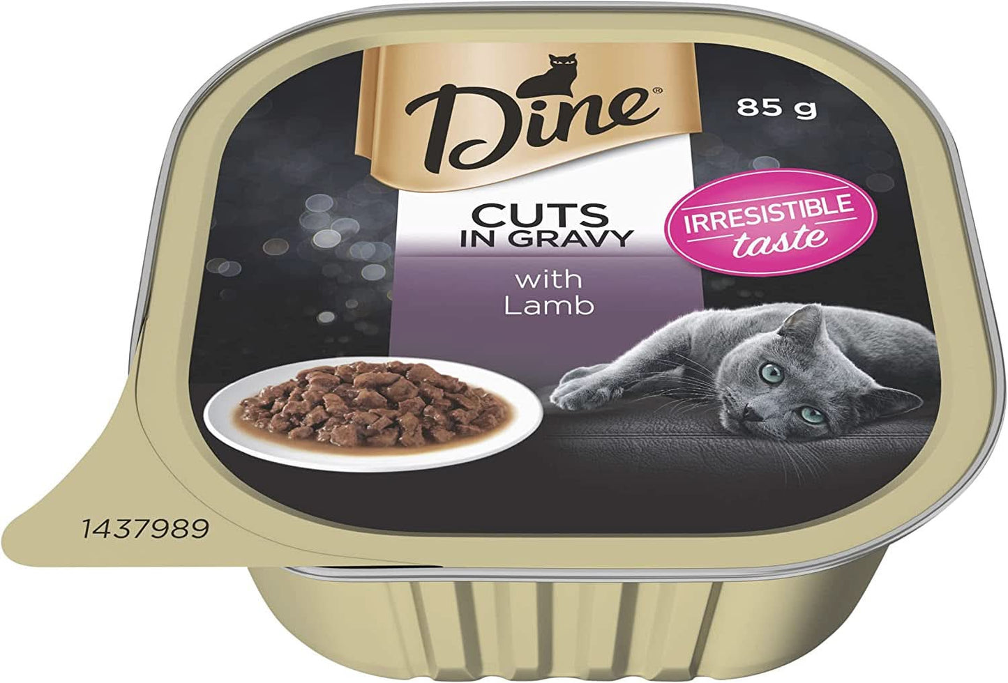 Dine Cuts in Gravy with Lamb Adult Cat Wet Food 85g x Pack of 14