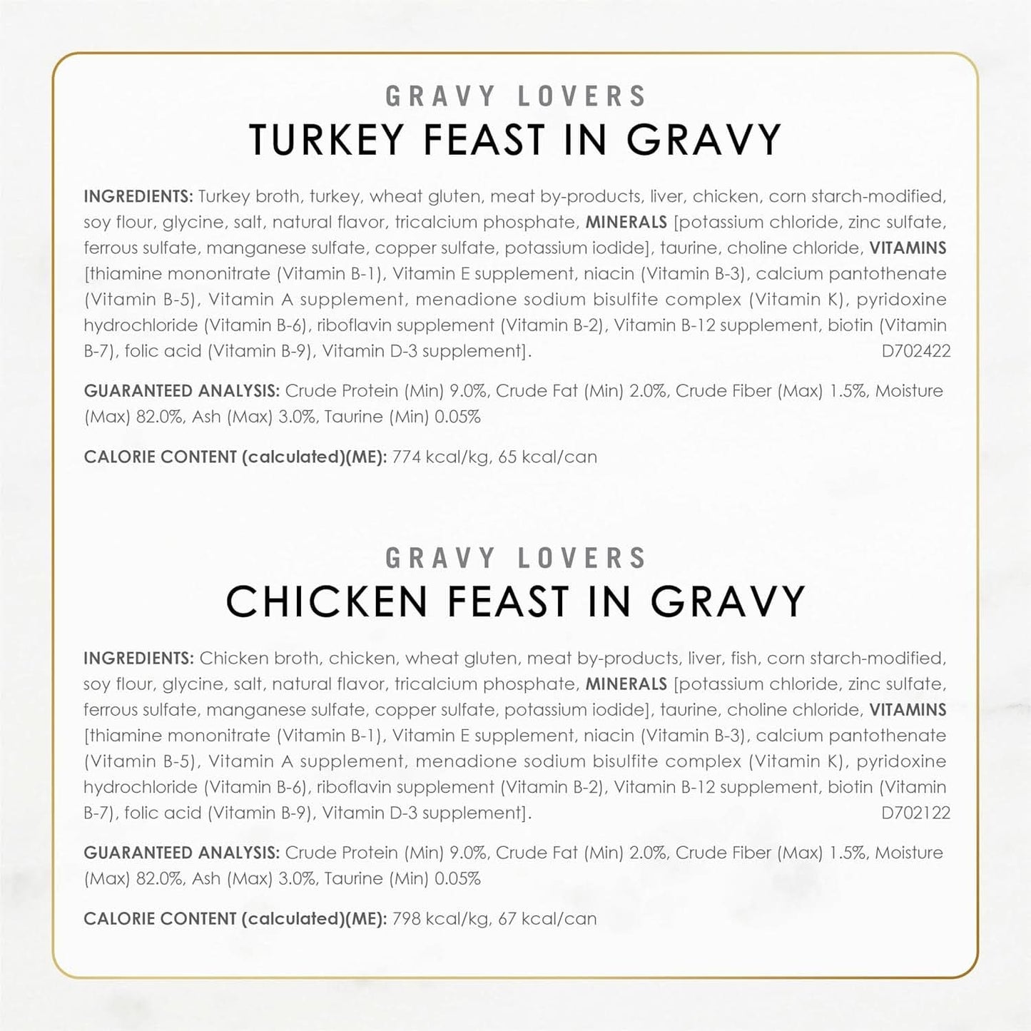 Fancy Feast Adult Gravy Lovers Poultry & Beef Variety Pack Wet Cat Food 85g x Pack of 24