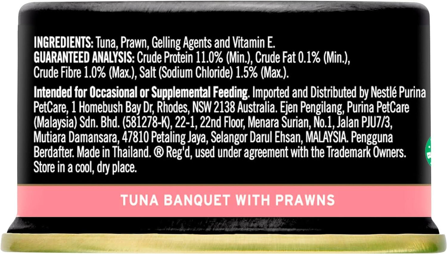 Fancy Feast Adult Royale Tuna Banquet with Prawns Wet Cat Food 85g x Pack of 24