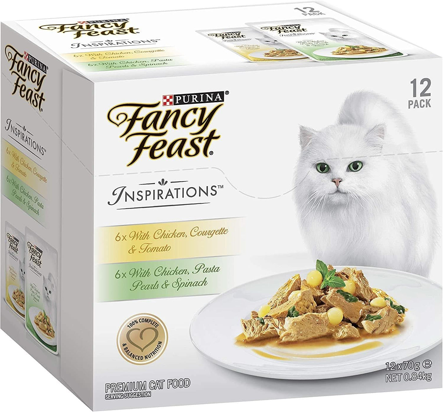Fancy Feast Adult Inspirations Chicken Variety Pack Wet Cat Food 70g x 24 Pack