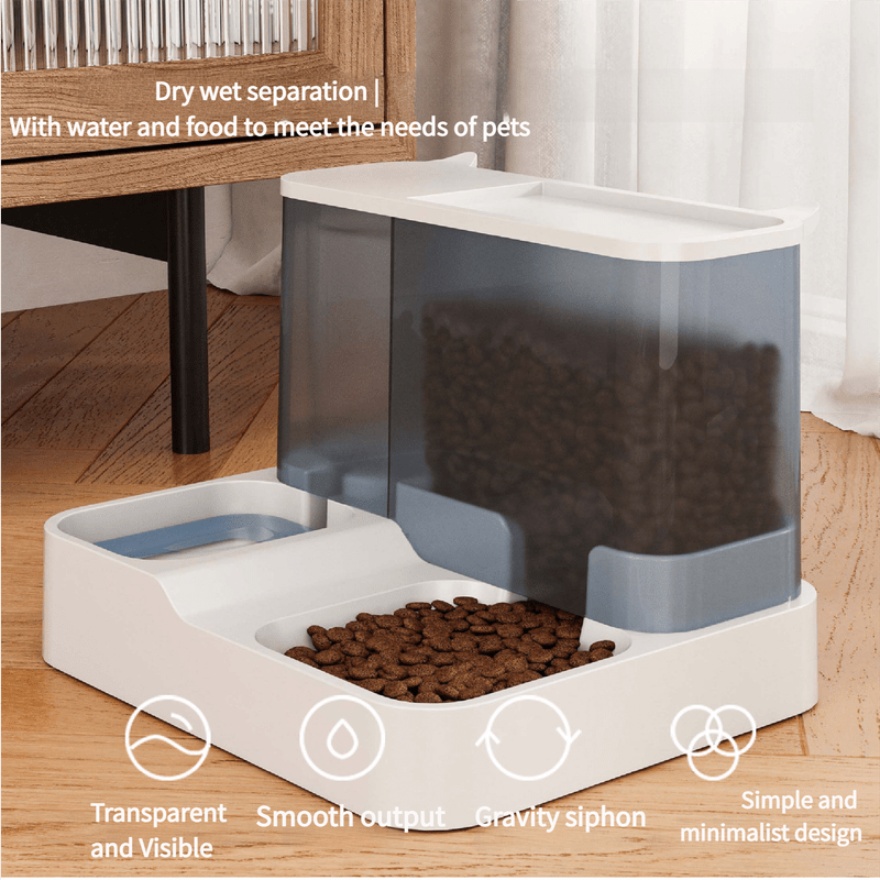 Pink Pet Feeder 3L Automatic Cat Feeder and Water Dispenser - Hassle-Free Hydration and Feeding