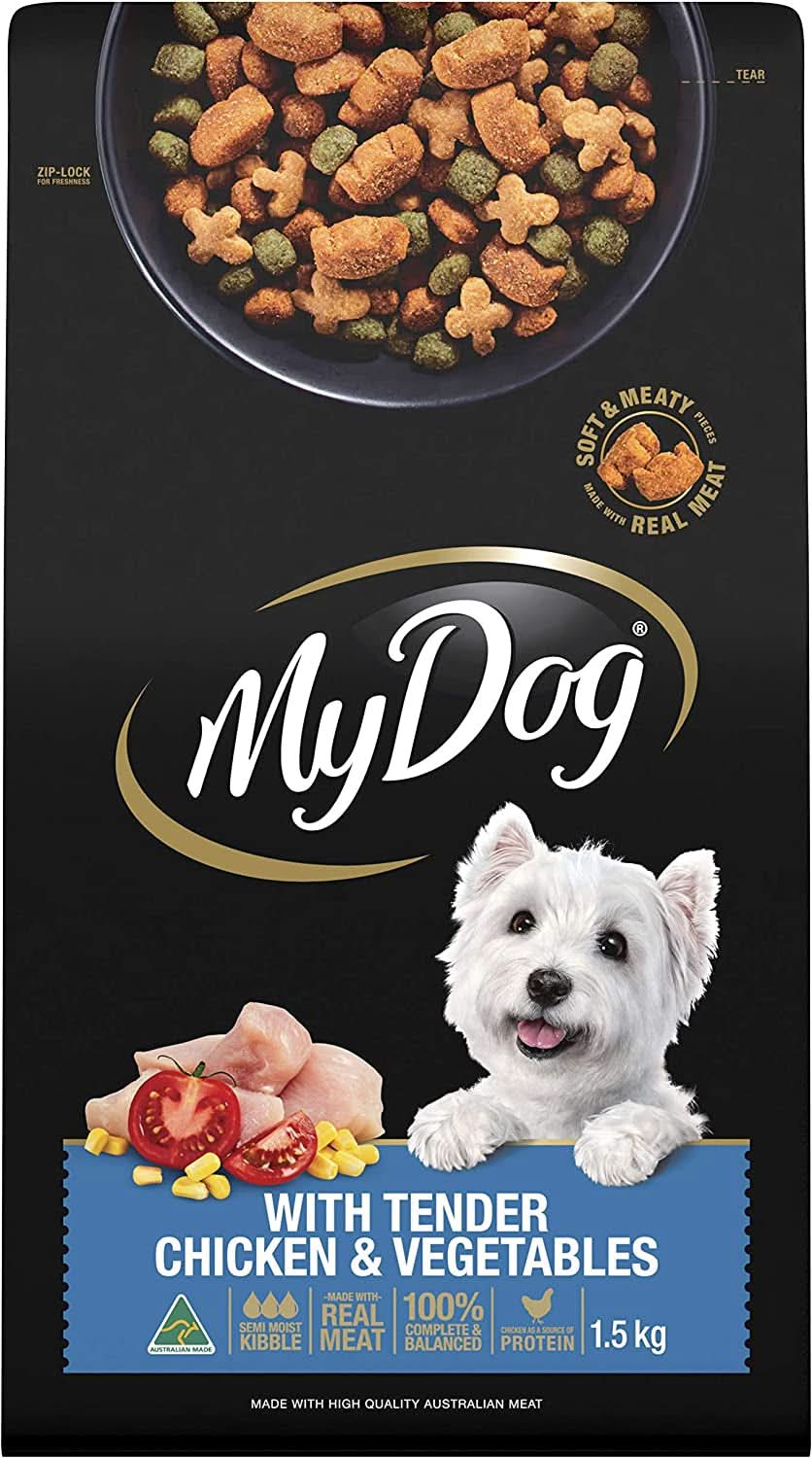 My Dog Adult Dry Dog Food Tender Chicken & Vegetables 1.5kg Bag x Pack of 4