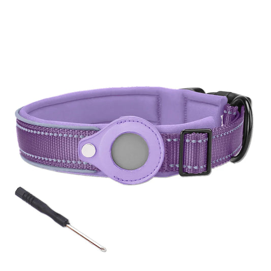 Anti-lost Reflective Adjustable Pet Collar for Apple Airtag