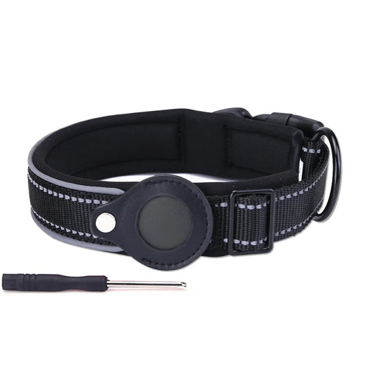 Anti-lost Reflective Adjustable Pet Collar for Apple Airtag