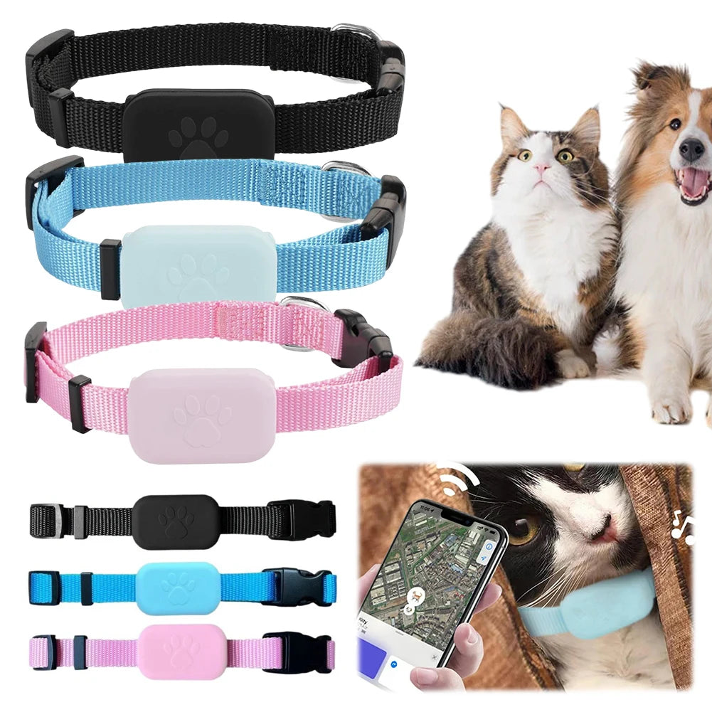Pet GPS Tracker with Adjustable Collar Dog Tracker Smart Pet Locator Cat Tracker for Dogs and Cats