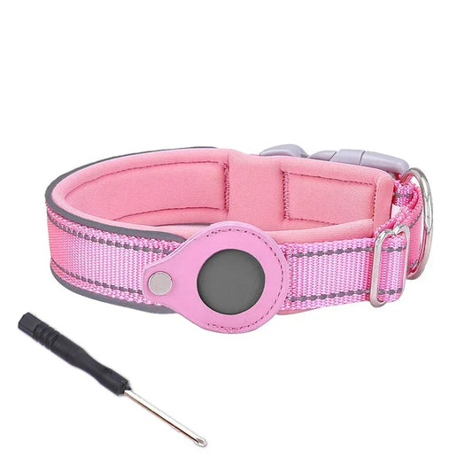 Anti-lost Reflective Adjustable Pet Collar for Apple Airtag