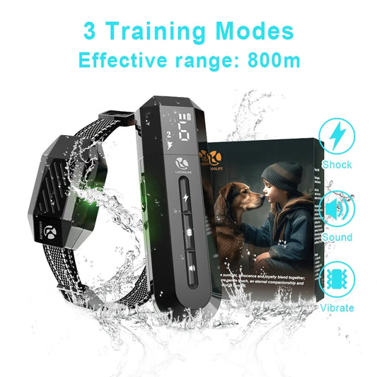 Dog Shock Collar Vibrating Electric Rechargeable Training Collar with Magnetic Remote Adjustable Waterproof E-Collar