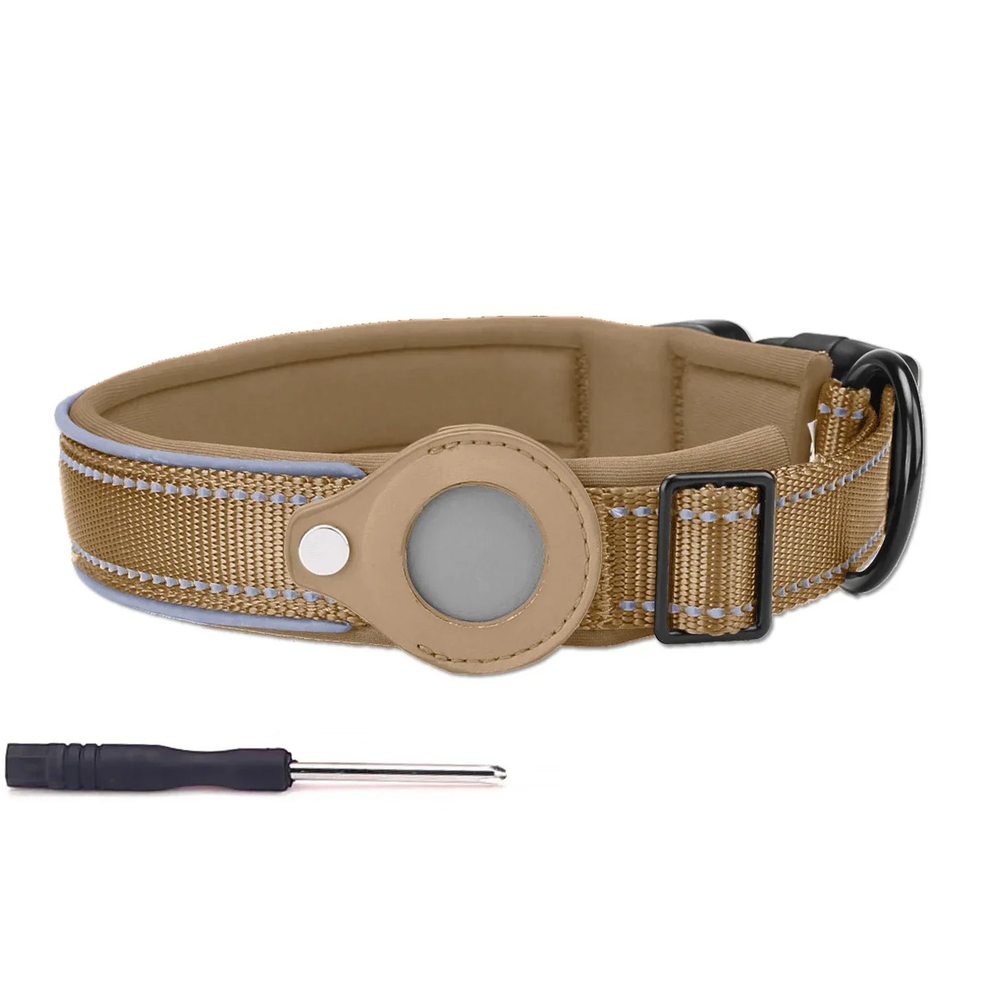 Anti-lost Reflective Adjustable Pet Collar for Apple Airtag