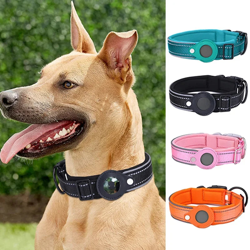 Anti-lost Reflective Adjustable Pet Collar for Apple Airtag