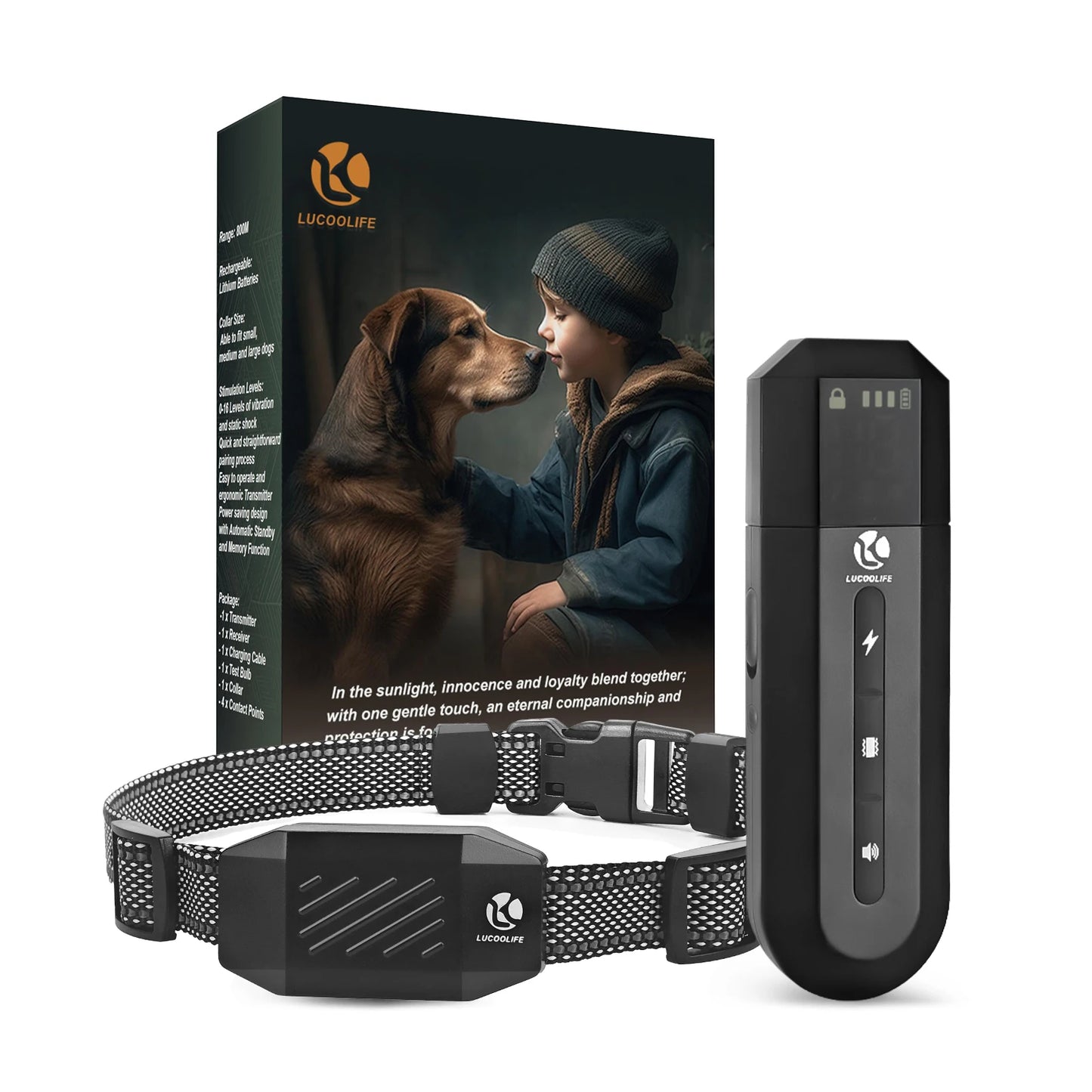 Dog Shock Collar Vibrating Electric Rechargeable Training Collar with Magnetic Remote Adjustable Waterproof E-Collar