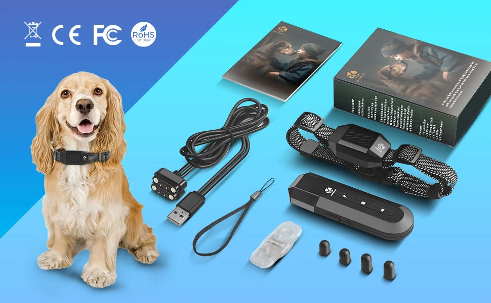 Dog Shock Collar Vibrating Electric Rechargeable Training Collar with Magnetic Remote Adjustable Waterproof E-Collar