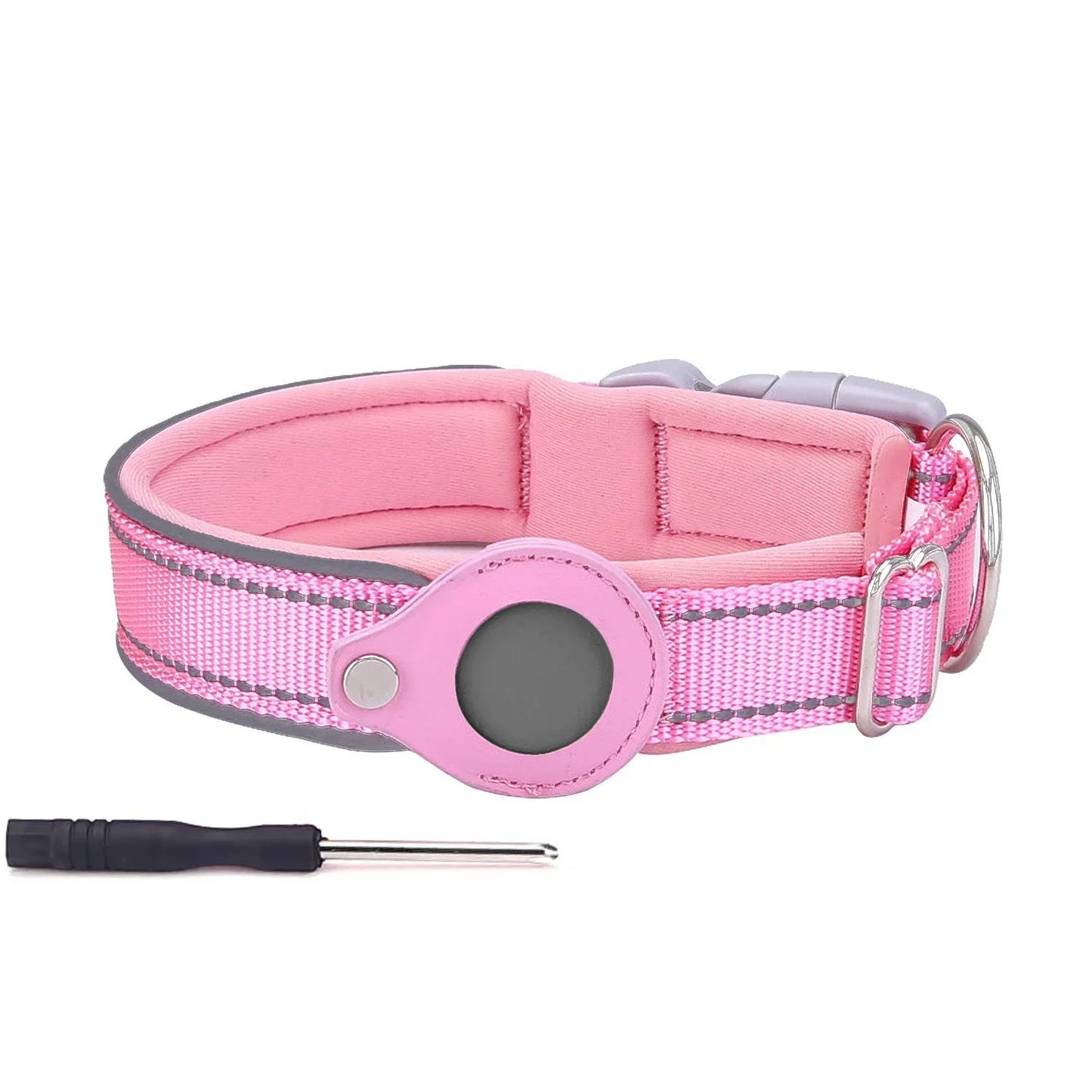 Anti-lost Reflective Adjustable Pet Collar for Apple Airtag