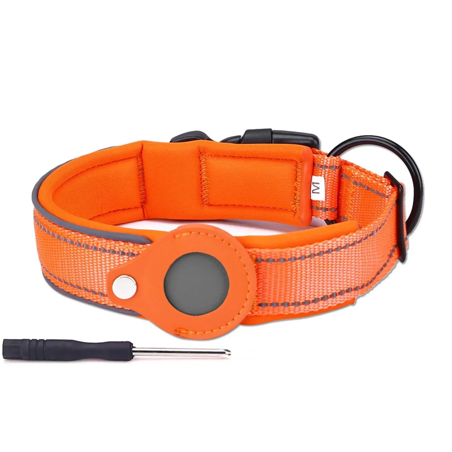 Anti-lost Reflective Adjustable Pet Collar for Apple Airtag