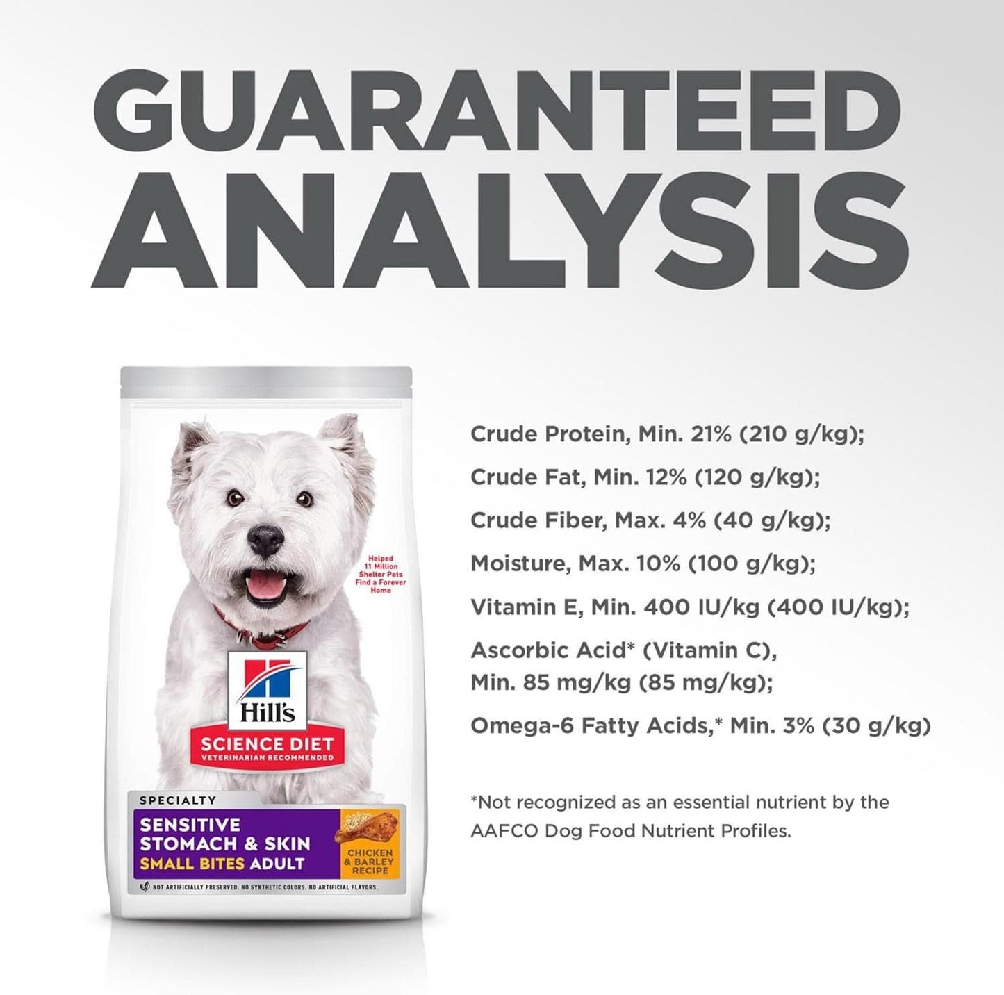 Hills Science Diet Sensitive Stomach & Skin Adult Small Bites, Chicken Recipe, Dry Dog Food 6.8kg