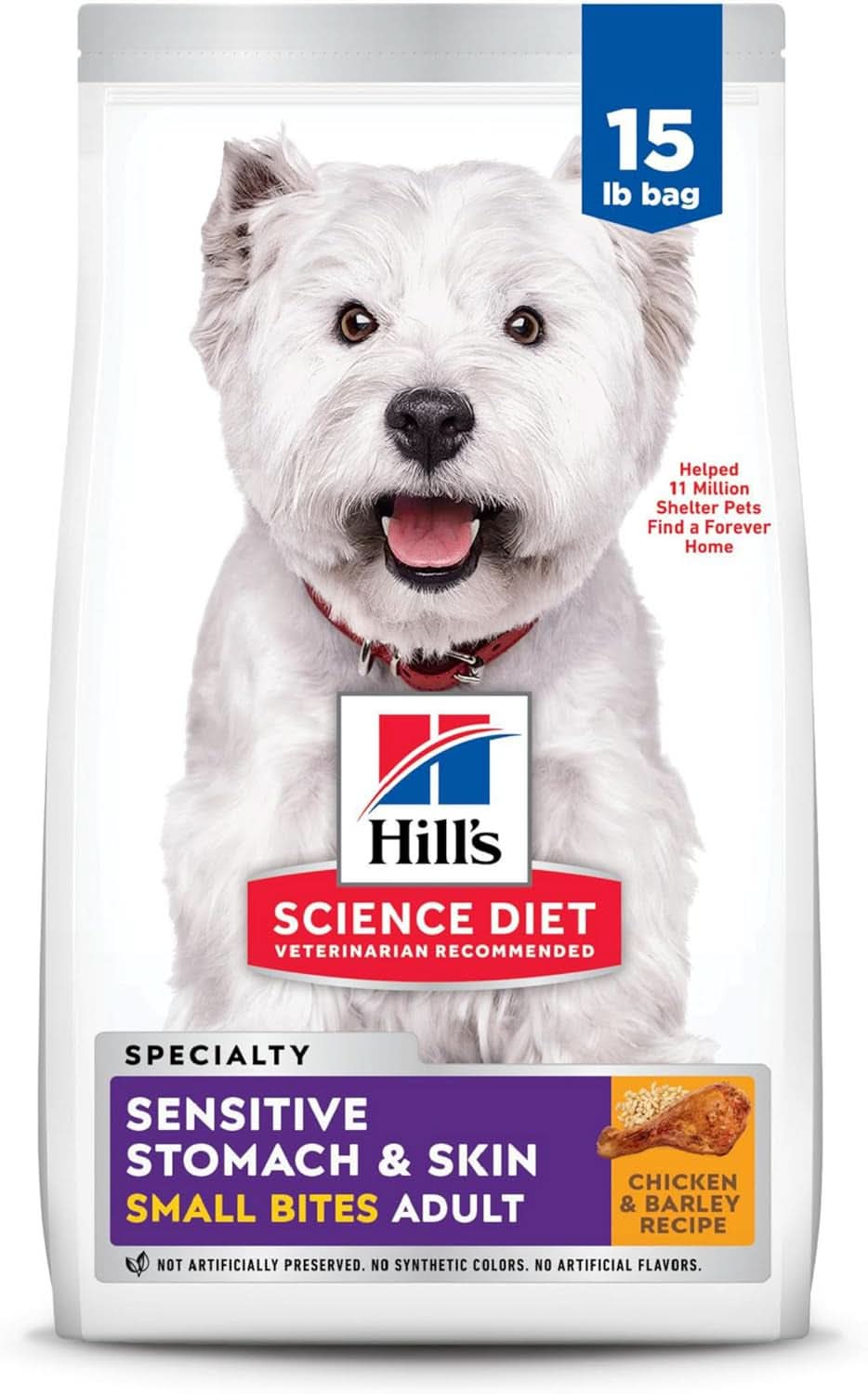 Hills Science Diet Sensitive Stomach & Skin Adult Small Bites, Chicken Recipe, Dry Dog Food 6.8kg