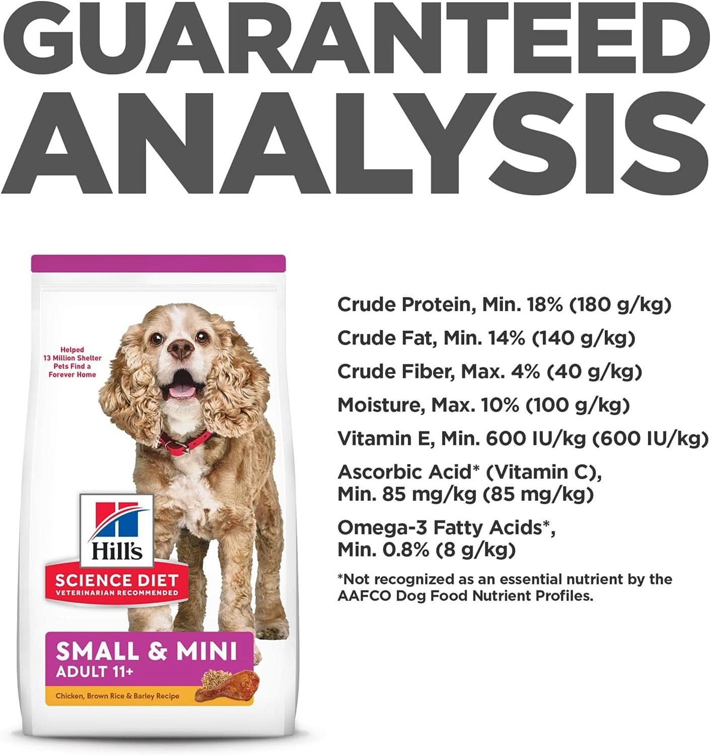 Hills Science Diet Senior Adult 11+ Small Paws, Chicken Meal, Barley and Brown Rice Recipe, Dry Dog Food for Older Small and Toy Breed Dogs 2.04kg